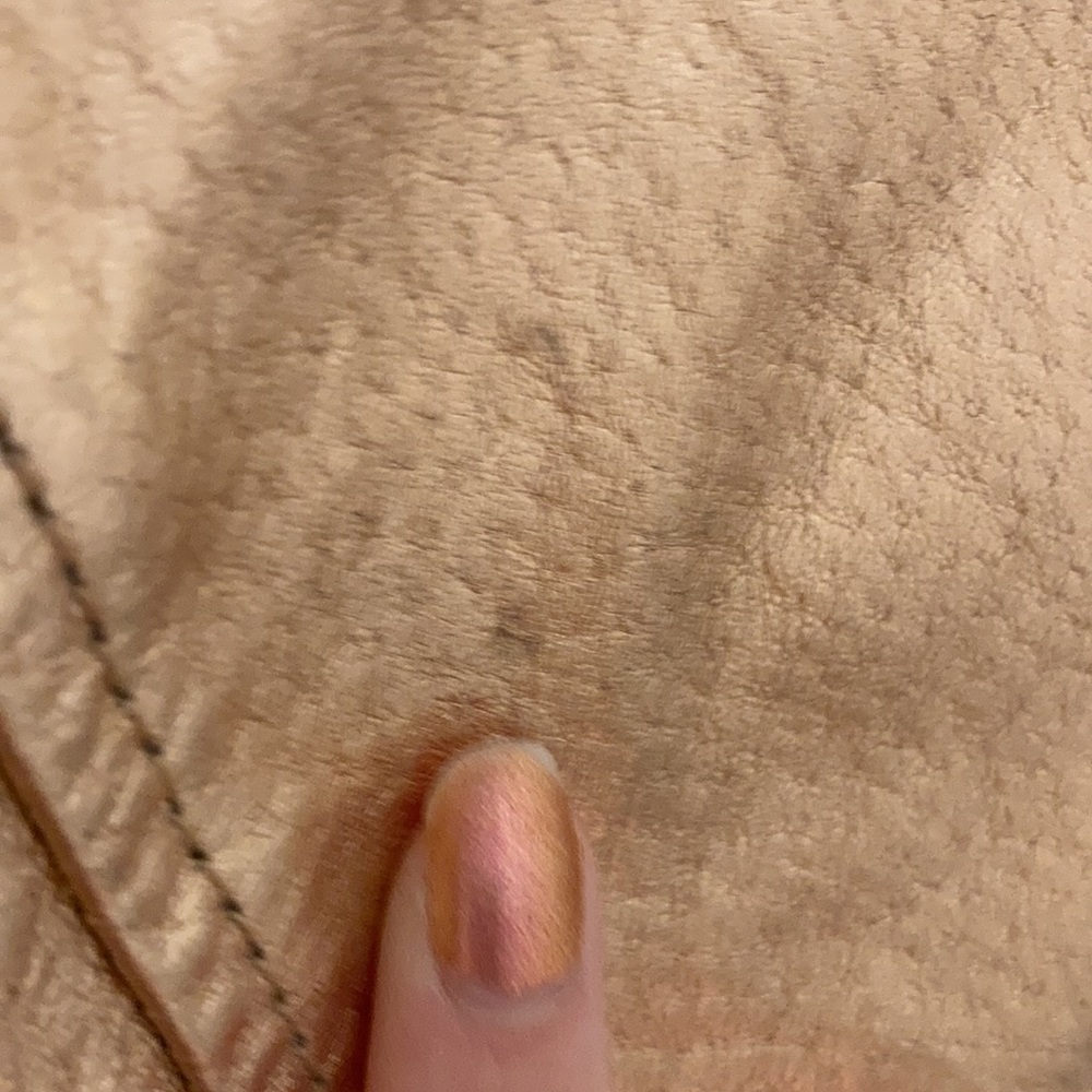 Zara Woman Metallic Rose Gold Leather Moto Jacket - Picture 15 of 16